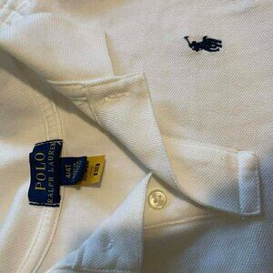 Ralph Lauren Boys Size 4/4t White Short Sleeve Shirt